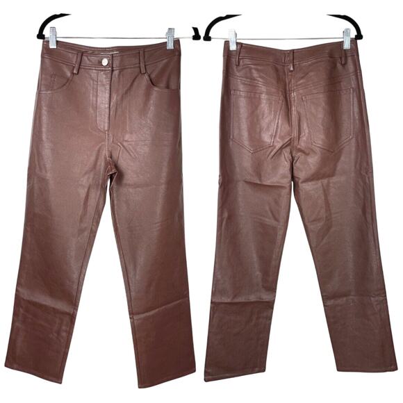 Miaou | NWT Brown Vegan Leather Set Junior Pant Leia Corset L - Picture 6 of 14